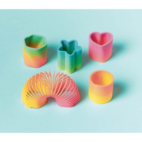 Colorful assortment of 12 durable springs, perfect for gifts, party favors, and creative craft projects.