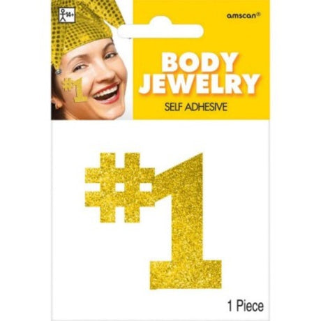 Elegant gold body jewelry measuring 5"x3.5", perfect for festivals or enhancing everyday style with a radiant touch.