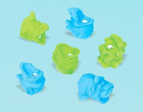 Colorful monster erasers and sharpeners in a pack of 6, perfect for kids' stationery and classroom fun.