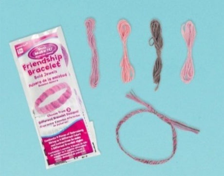 Brightly colored friendship bracelet making kit, includes 12 complete DIY sets for crafting and bonding activities.