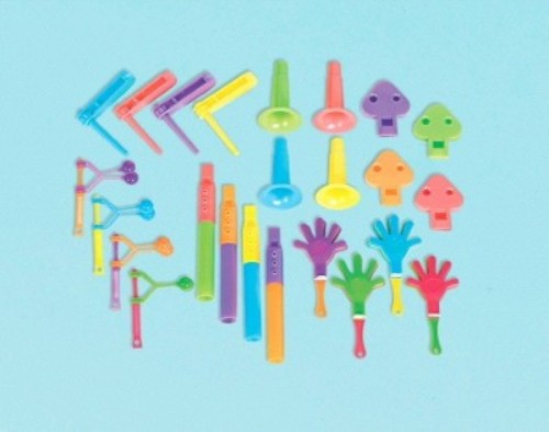 Colorful pack of 48 festive noisemakers, perfect for parties and celebrations, ensuring fun for all ages.