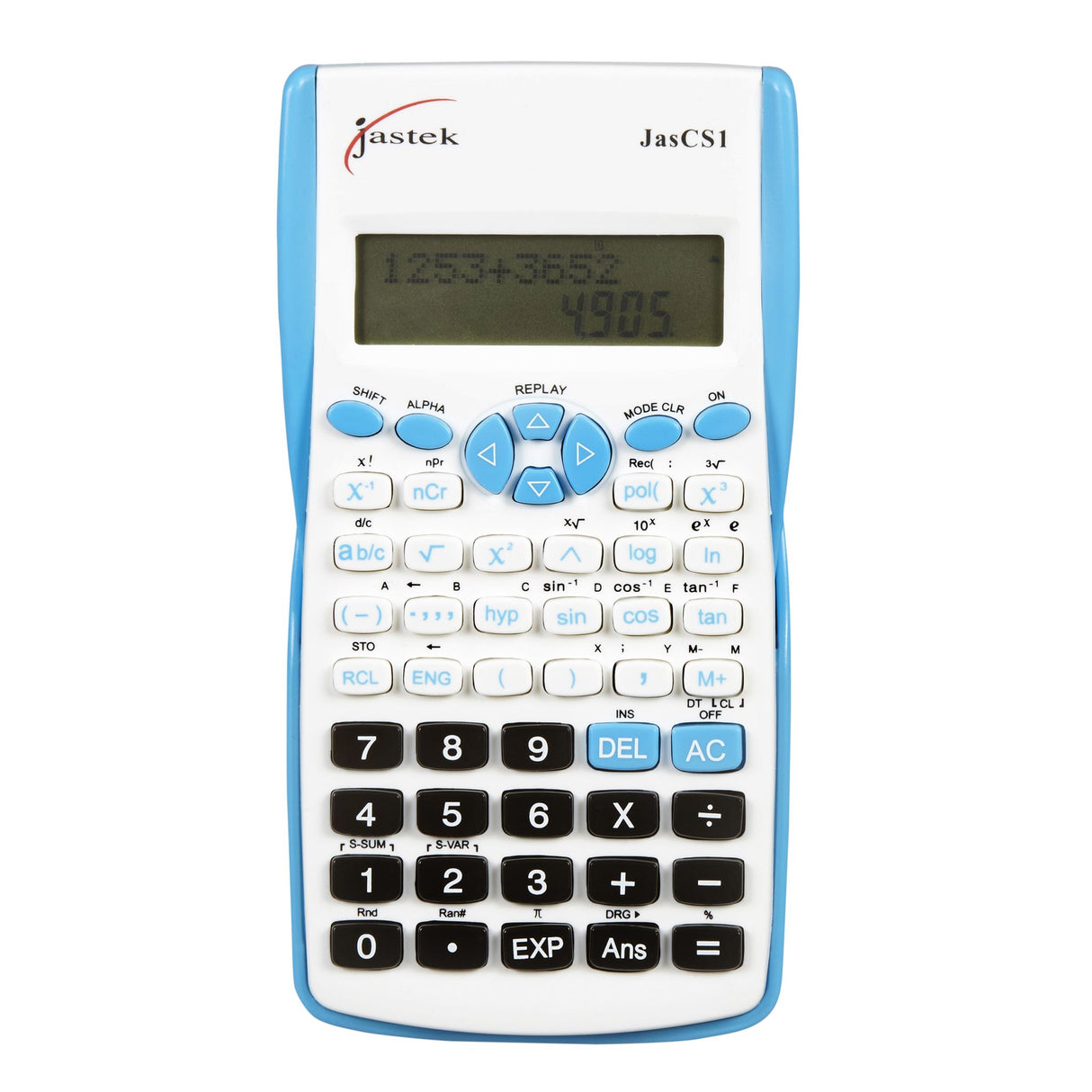 Jastek Scientific Calculator in assorted colours with 240 functions, ideal for students and exam-approved.