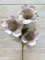 Lifelike grey Kapok flower spray, perfect for adding elegance to any space with no maintenance required.