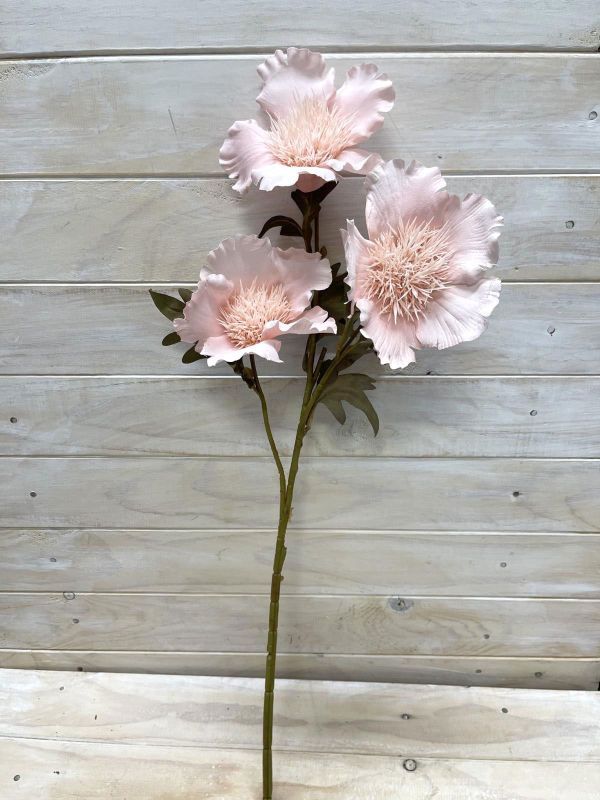 Lifelike pink kapok flower spray adds elegance to decor, perfect for low-light spaces and maintenance-free arrangements.