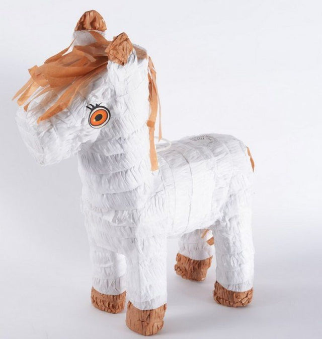 Charming horse-shaped pinata for parties, 40 x 52 x 10 cm, perfect for filling with treats and interactive fun.