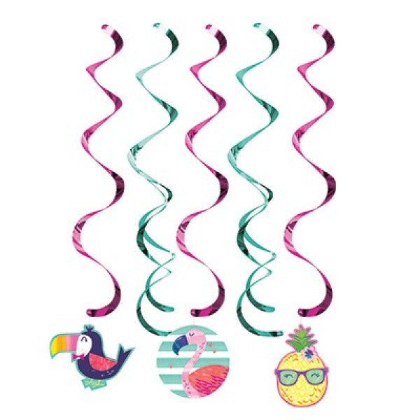 Colorful Dizzy Danglers in assorted lengths, perfect for adding festive flair to any celebration or event. Pack of 5.