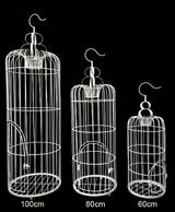 Elegant XL Bird Cage Set of 3 in metal, sizes 100cm, 80cm, and 60cm, perfect for decor and small bird habitats.