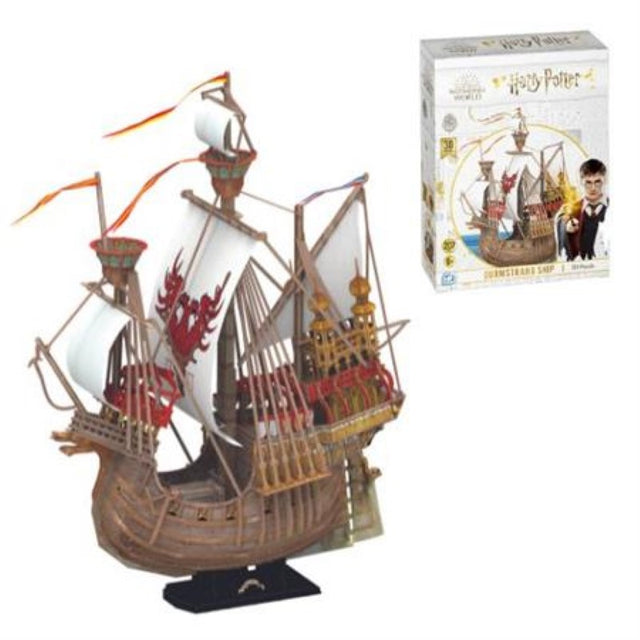 3D model puzzle of Harry Potter's Durmstrang Ship, 207 pieces, detailed design for collectors and fans, great for ages 8+.