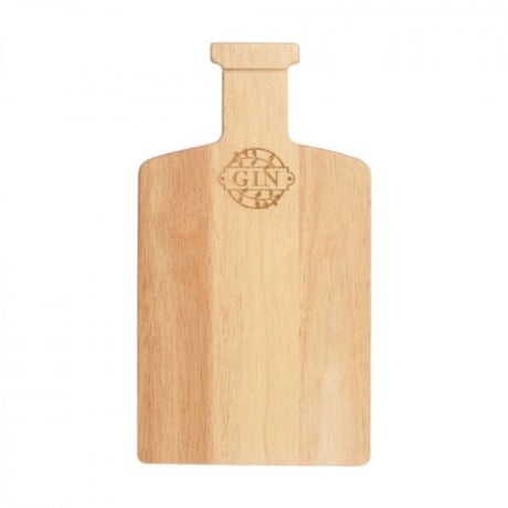 Large Hevea wood gin board, 330mm x 181mm, perfect for serving tapas, nibbles, and cocktails at parties.