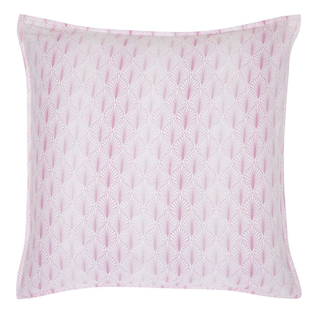 Summer Daze Pink European Pillowcase featuring vibrant floral print and soft sateen finish, perfect for a serene bedroom aesthetic.