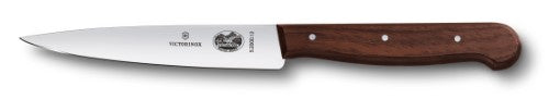 Victorinox 12cm Wood Utility Knife with sharp blade and ergonomic handle, perfect for precision cutting in the kitchen.