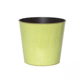 Antique round pot in light green, 17cm diameter, perfect for elegant floral arrangements indoors or outdoors.