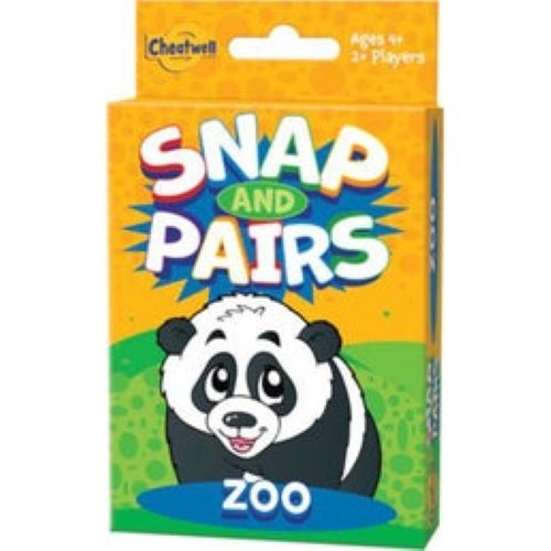 Children playing the Cheatwell Snap And Pairs Zoo card game, featuring colorful animal-themed cards for memory and observation skills.