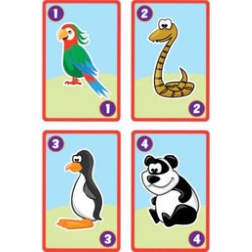 Colorful card game featuring 55 animal cards for 2-6 players, promising fun and laughter for all ages in lively gameplay.