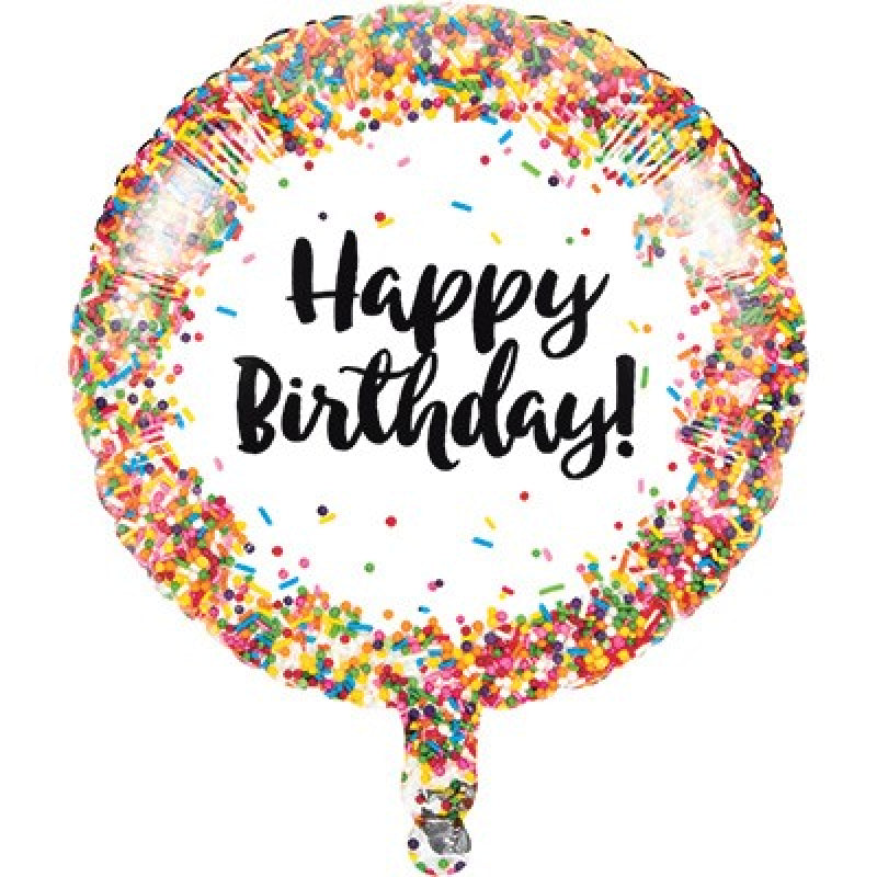 45cm Sprinkles Happy Birthday! Balloon.