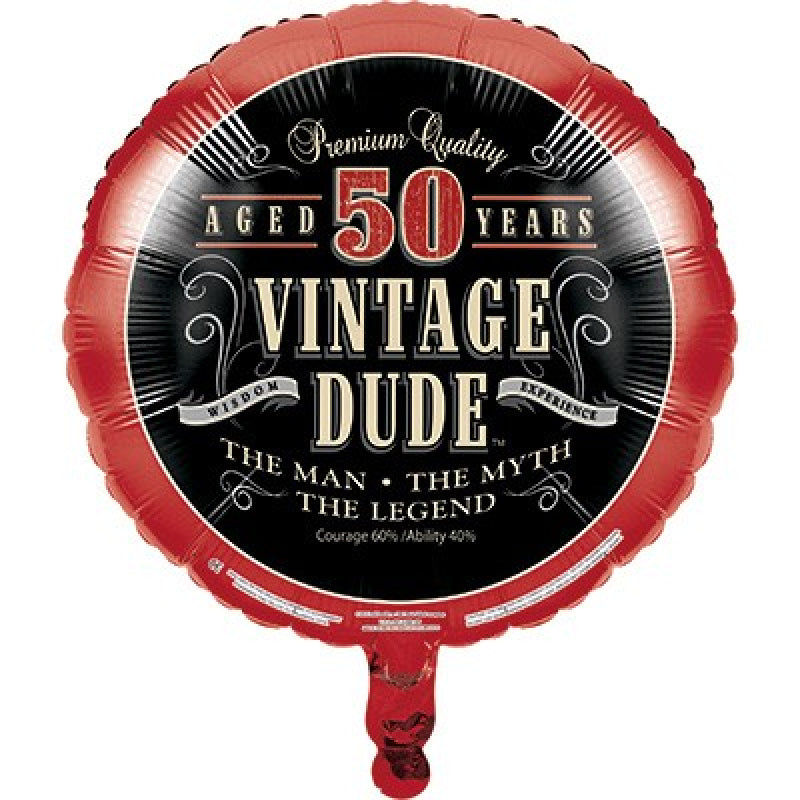 45cm Vintage Dude 50th Birthday