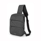 Versatile LATITUDE lifestyle sling bag in durable, water-resistant fabric with padded tech pocket and discreet front compartments.