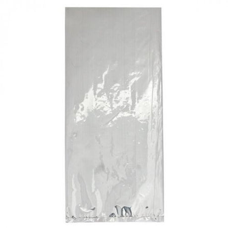 Small silver cello party bags in a pack of 25, perfect for elegant gift packaging and party favors.