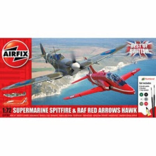 Airfix 1:72 Supermarine Spitfire & Raf Red Arrows Hawk