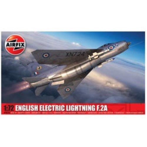 Detailed 1/72 scale model of the English Electric Lightning F.2A, showcasing its iconic design and enhanced performance features.