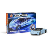 Airfix Quickbuild McLaren Speedtail model kit, 1:32 scale, easy push-together assembly, no glue or paint needed, includes stickers.