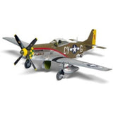 Detailed 1/48 scale model kit of the iconic P-51D Mustang fighter, known for its WWII performance and long-range escort capabilities.