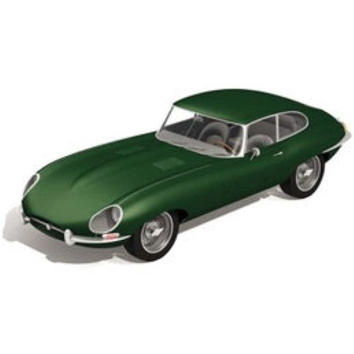 Detailed 1:43 scale model kit of the Jaguar E-Type, includes tools and paints for automotive enthusiasts and beginners.