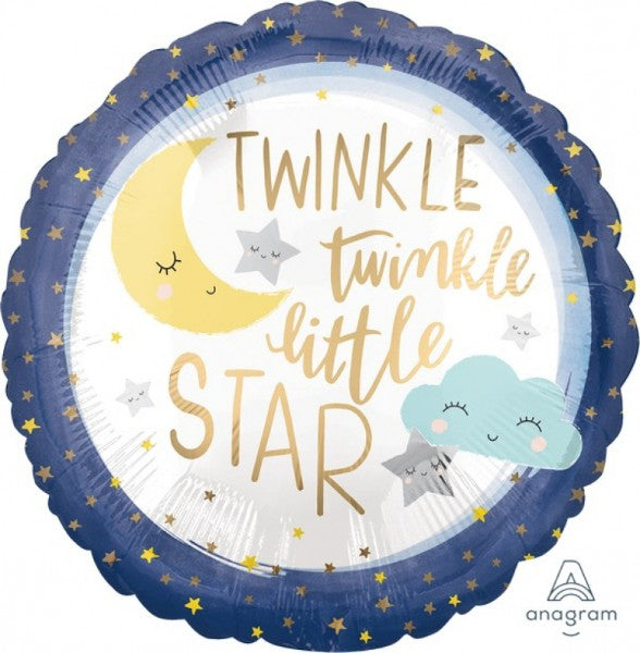 Foil Balloon - Standard Satin Twinkle Little Star (45cm)