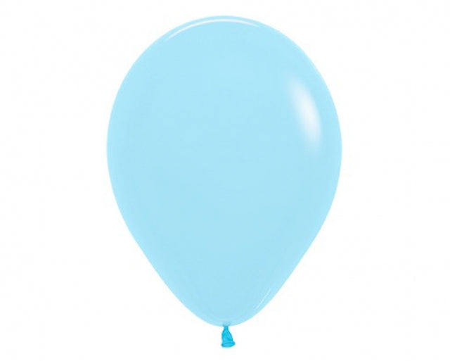 90cm pastel matte blue latex balloons in a 2-pack, perfect for elegant celebrations and versatile decorations.