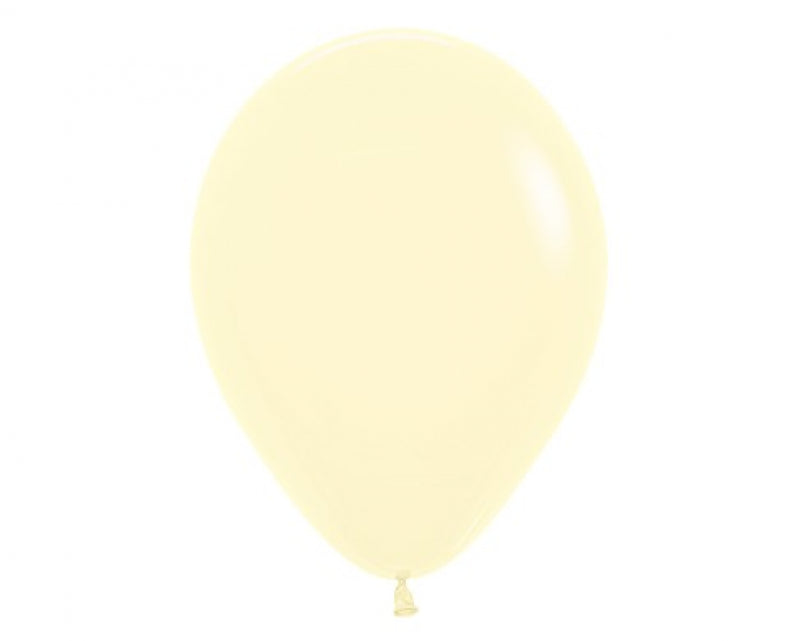 30cm Pastel Matte Yellow Latex Balloons25pk - Pack of 25
