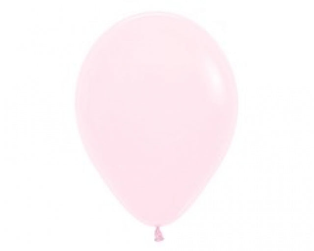 12cm pastel matte pink latex balloons in a pack of 50, perfect for elegant celebrations and versatile decor.