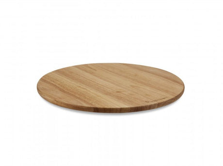 Elegant 35cm rubberwood lazy susan with 360° rotation and non-slip feet, ideal for effortless serving and entertaining.