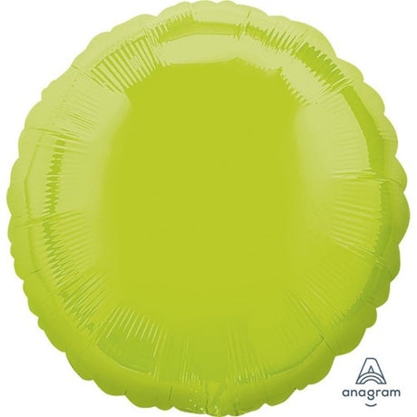 Vibrant 45cm Kiwi Green Standard Circle Balloon, perfect for festive celebrations and versatile decorations.