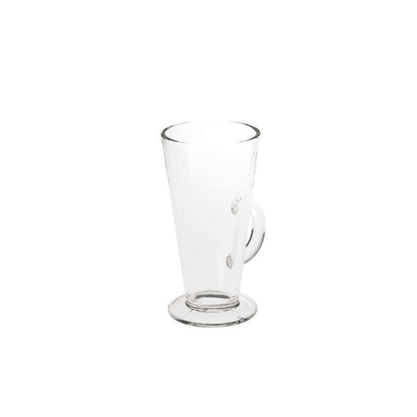 Set of 2 Avanti 250ml latte glasses with double-walled design and sturdy handles, perfect for enjoying hot beverages.