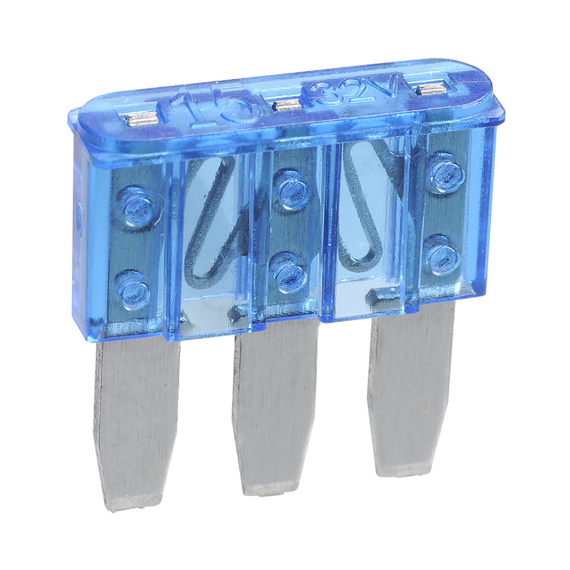 15 Amp Blue Micro 3 Blade Fuse (Blister 5)