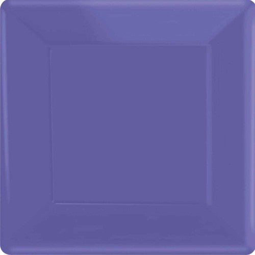 Stylish 17cm purple square paper plates, pack of 20, ideal for any occasion with sturdy, eco-friendly design.