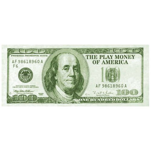 Paper Money - Casino Place Your Bets Large 30cm x 11cm Pack of (100)