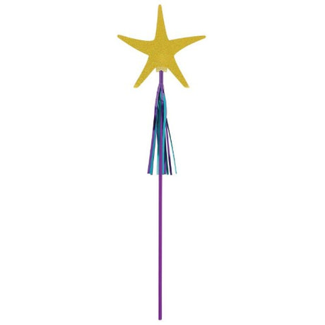 Set of 6 enchanting 18-inch Starfish Wands for mermaid-themed parties, perfect for imaginative play and decorations.