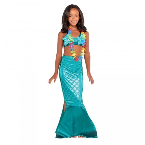 Mermaid Teal Kit Girl Medium 8-10 Years