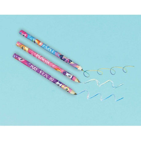 Vibrant pack of 6 My Little Pony shaped color pencils, perfect for young artists to inspire creativity and imagination.