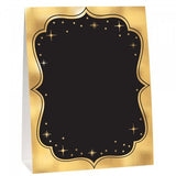 Gold Happy Birthday Buffet Decorating Kit featuring elegant wooden picks and labels, small place cards, and large tent cards for stylish dining.