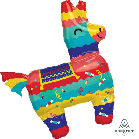 Vibrant XL Fiesta Pinata foil balloon, perfect for lively celebrations and photo opportunities.