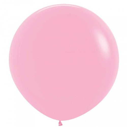 Pack of 3 Sempertex 60cm fashion pink latex balloons, perfect for party decorations and celebrations.