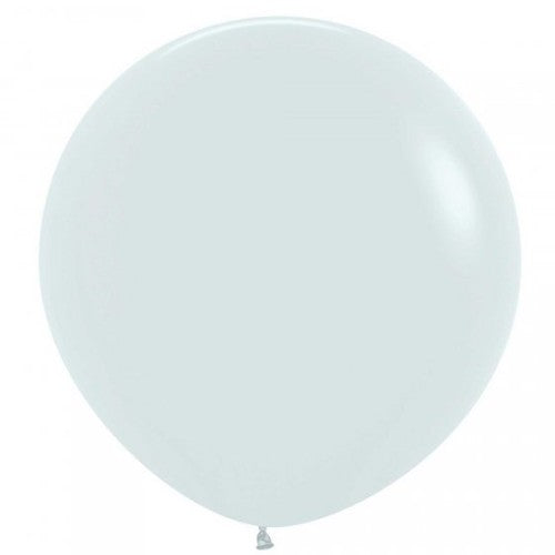 Pack of 3 Sempertex 60cm white latex balloons, ideal for elegant party decorations and memorable events.