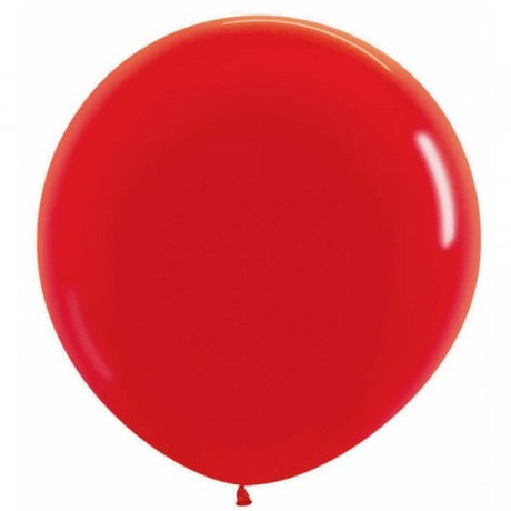 Three vibrant 60cm fashion red latex balloons, ideal for elevating any festive celebration or event décor.