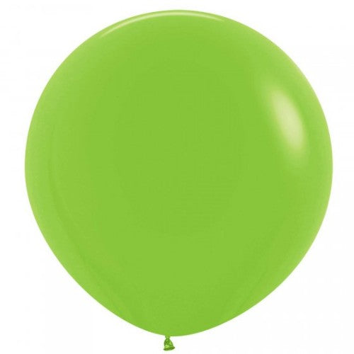 Vibrant Sempertex lime green latex balloons, 60cm, pack of 3, perfect for parties and celebrations.