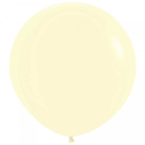 Sempertex 60cm Pastel Matte Yellow Latex Balloons 620 - Pack of 3