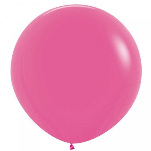 Pack of 3 vibrant 60cm fashion fuchsia latex balloons, perfect for any celebration or event decoration.