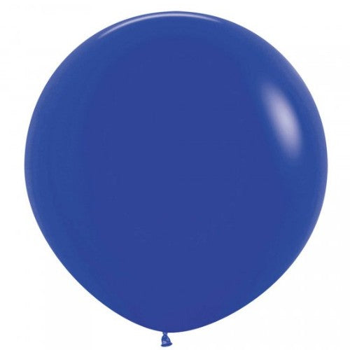 Pack of 3 Sempertex 60cm royal blue latex balloons, ideal for elegant party decorations and celebrations.