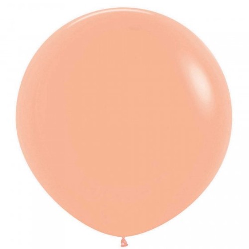 Pack of 3 peach latex balloons, 60cm each, perfect for elegant decor at parties and celebrations.